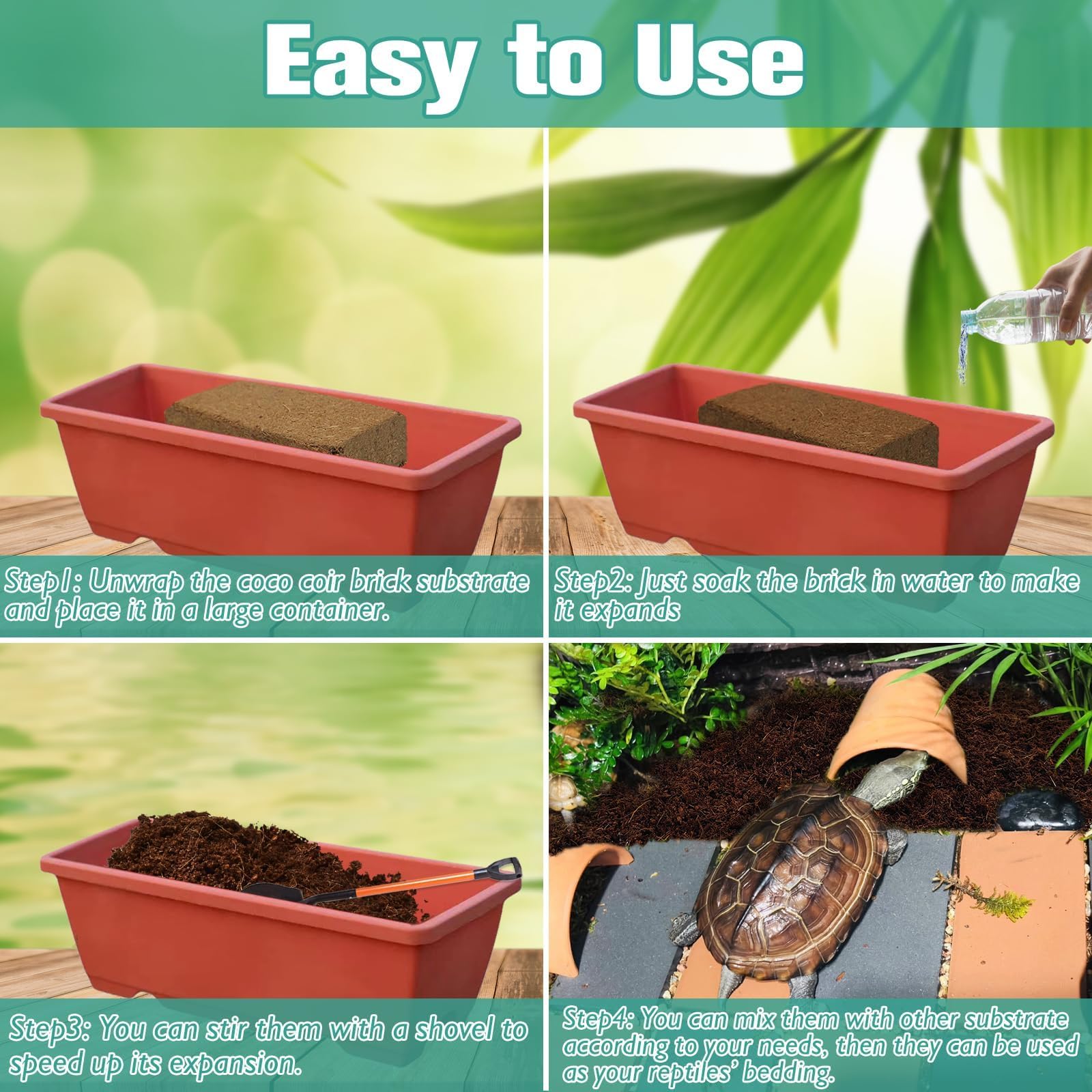 Halatool odor-control reptile substrate helps keep terrariums fresh.