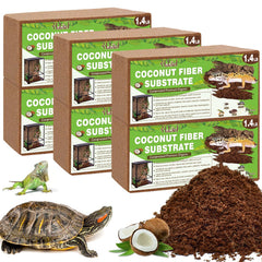 Halatool six-pack coconut coir bricks ready for terrarium bedding