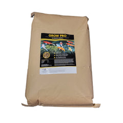 HALF OFF PONDS Grow Pro koi food bag closeup shows premium nutrition for pond growth.