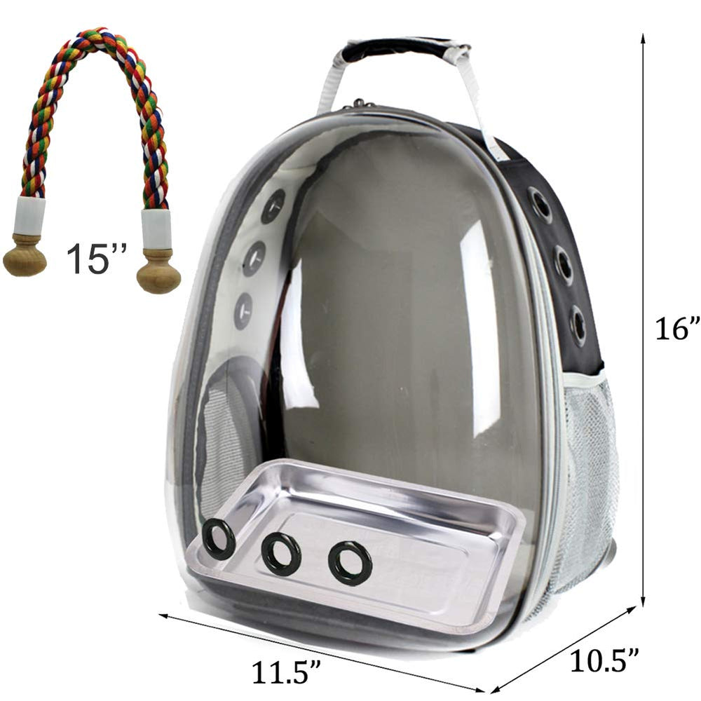 Halinfer Clear Space Capsule protects birds while traveling in comfort