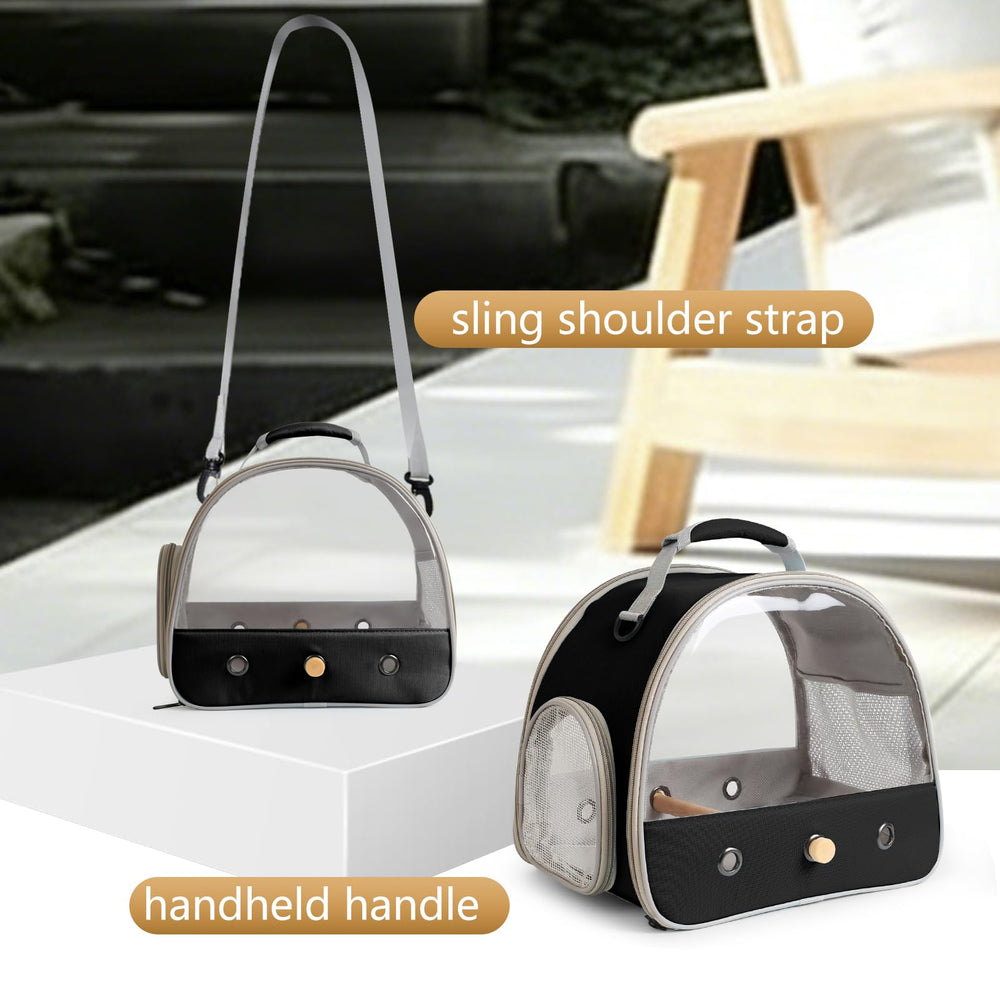 Halinfer collapsible bird backpack enables easy transport.