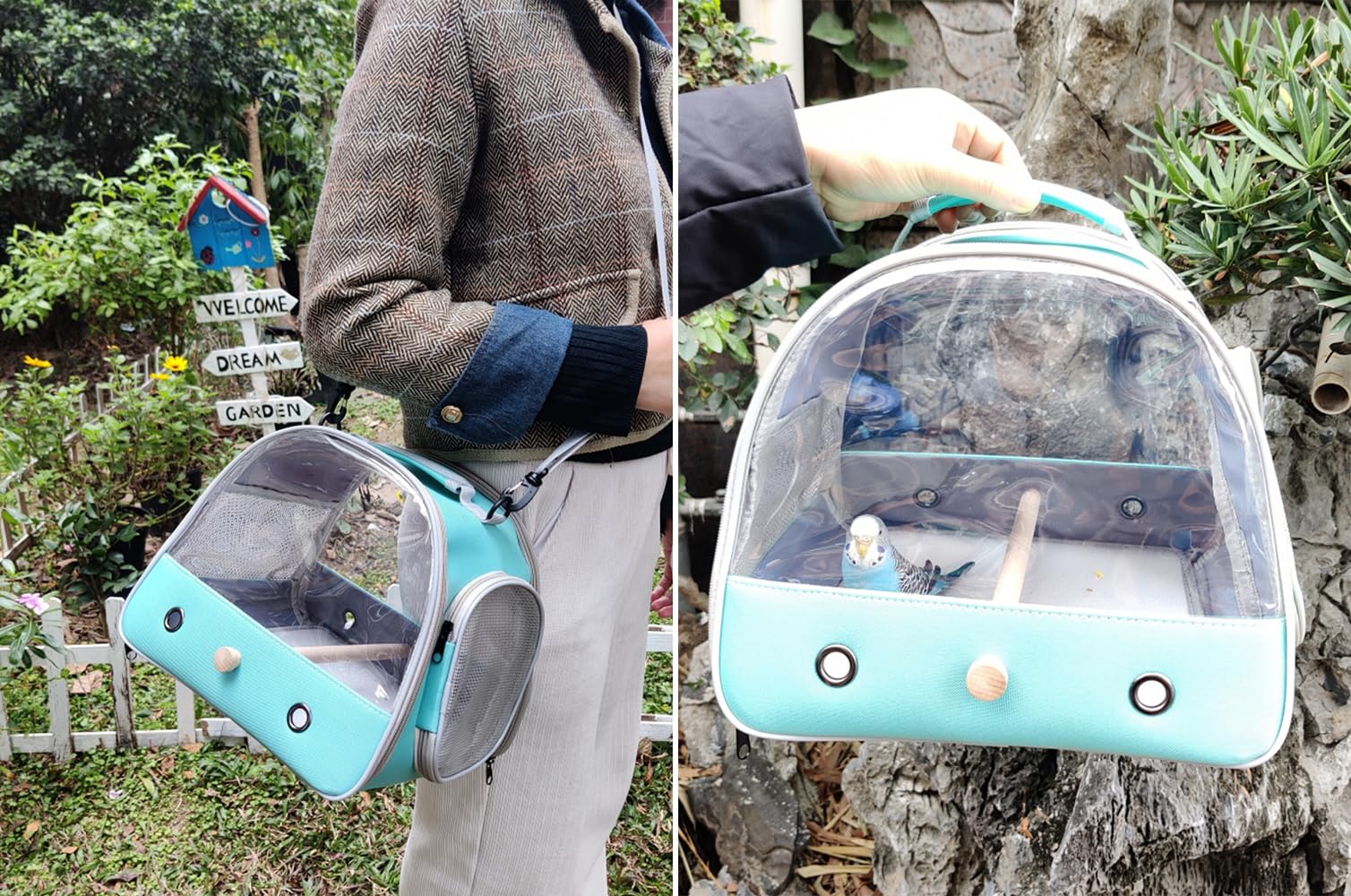 Halinfer travel cage ideal for vet visits, shopping, and outdoor adventures.