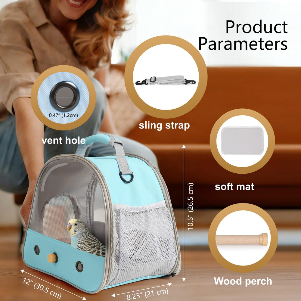 Halinfer travel cage top handle frees your hands during vet visits and outings.