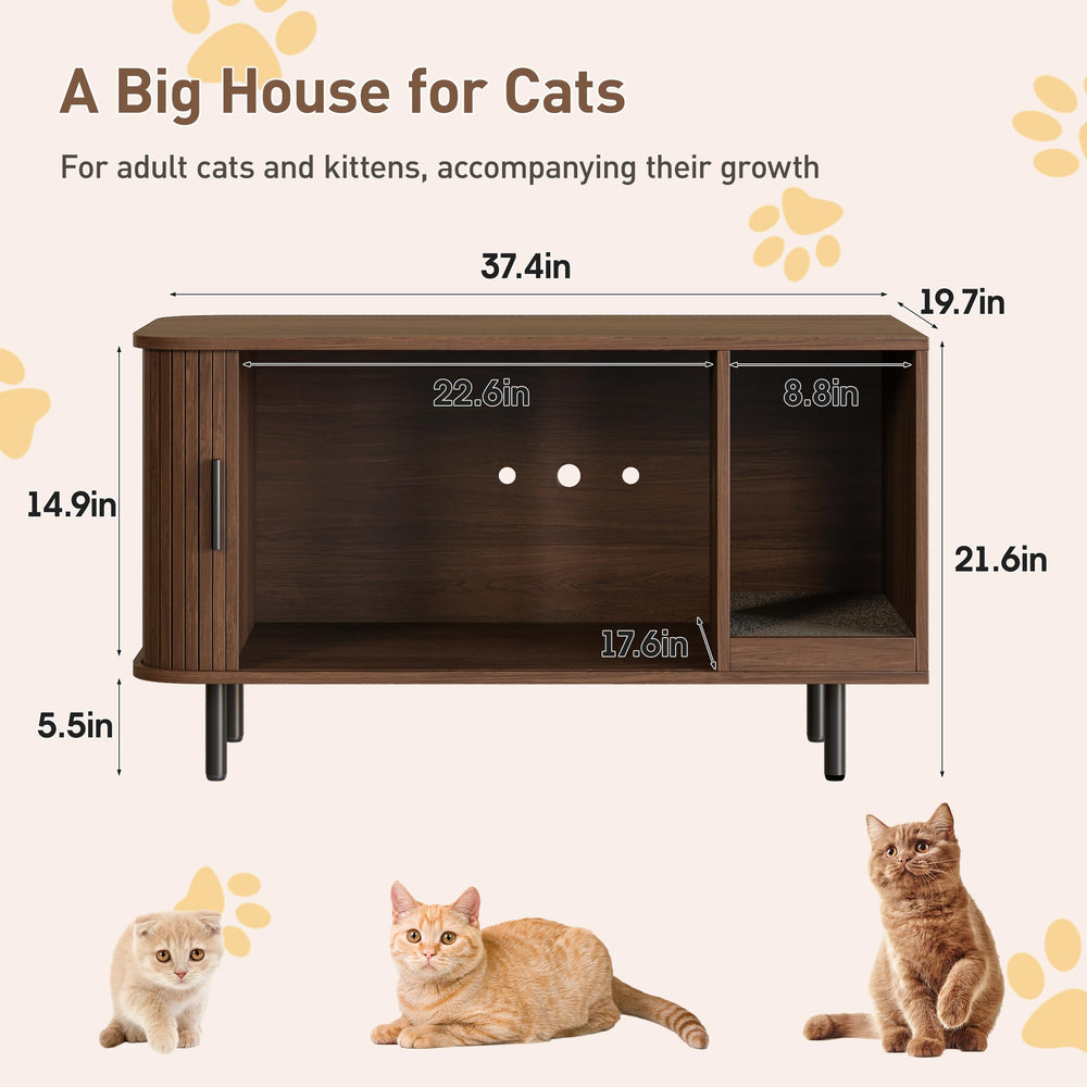 Halitaa enclosure with built-in scratch pad to protect furniture