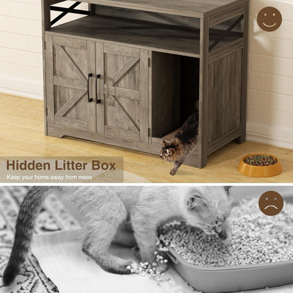 Halitaa cat litter enclosure easy-assembly pack with tools