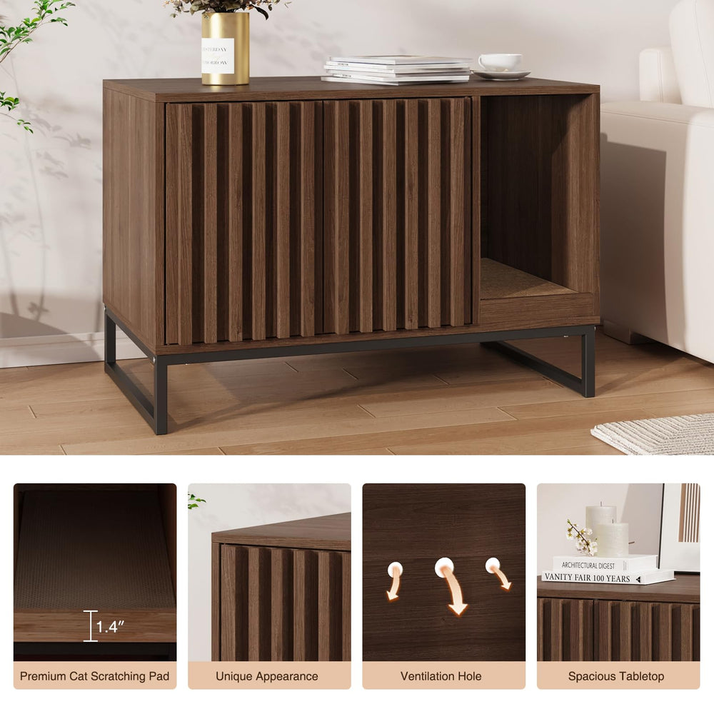 Halitaa entryway bench with surface for decor and seating