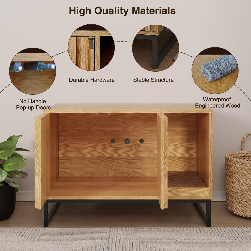 Halitaa litter box enclosure compact dimensions fit entryways.