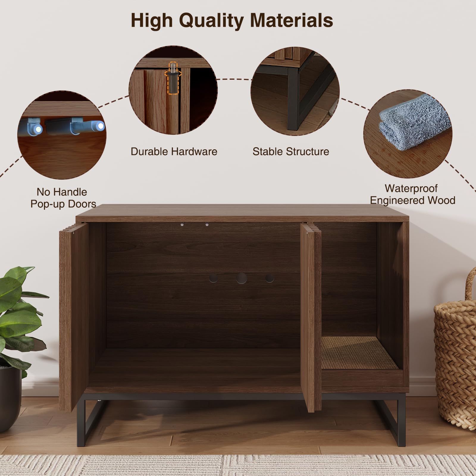 Halitaa sturdy wood-effect frame supports daily use