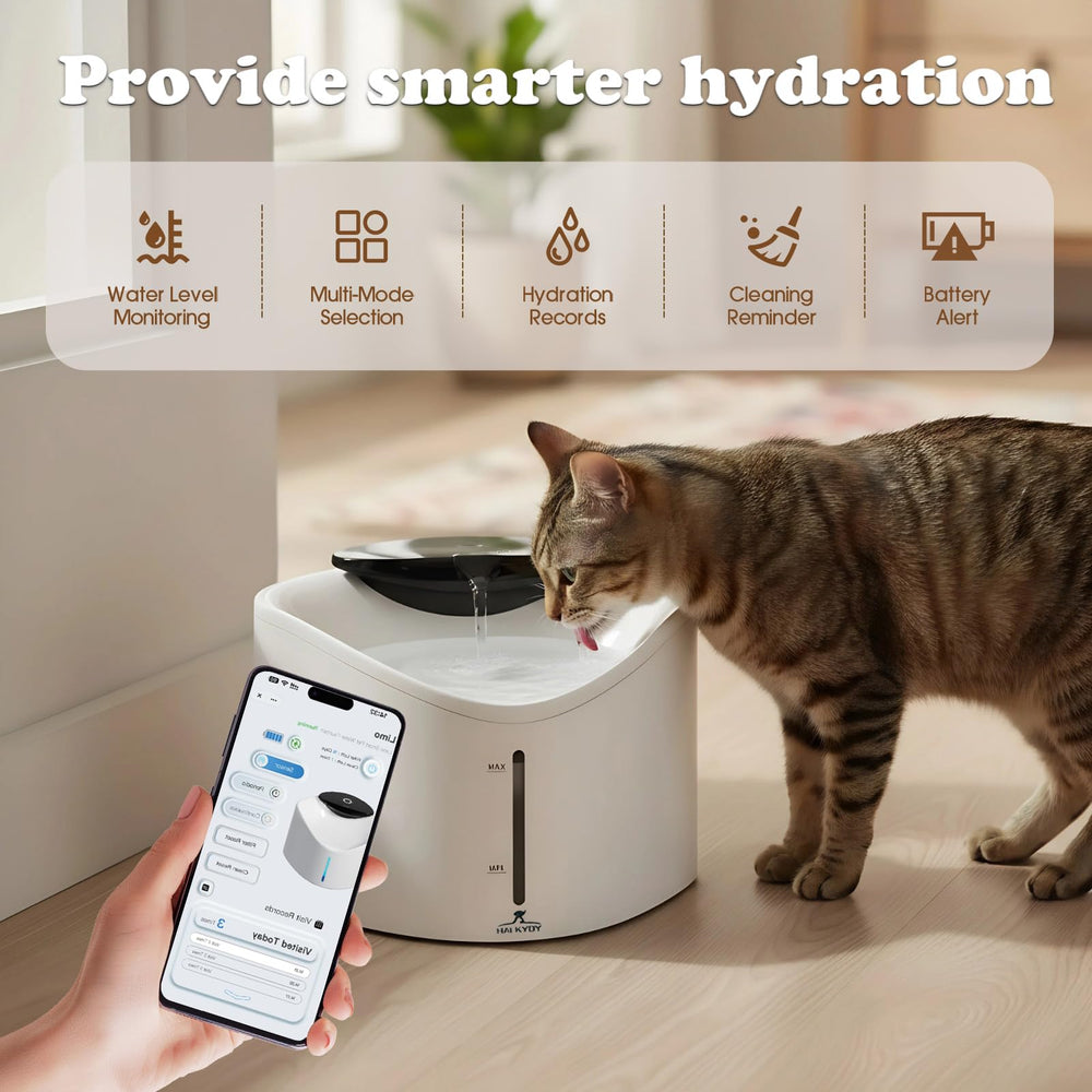 Halkydy fountain LED lighting guiding nighttime drinking for pets