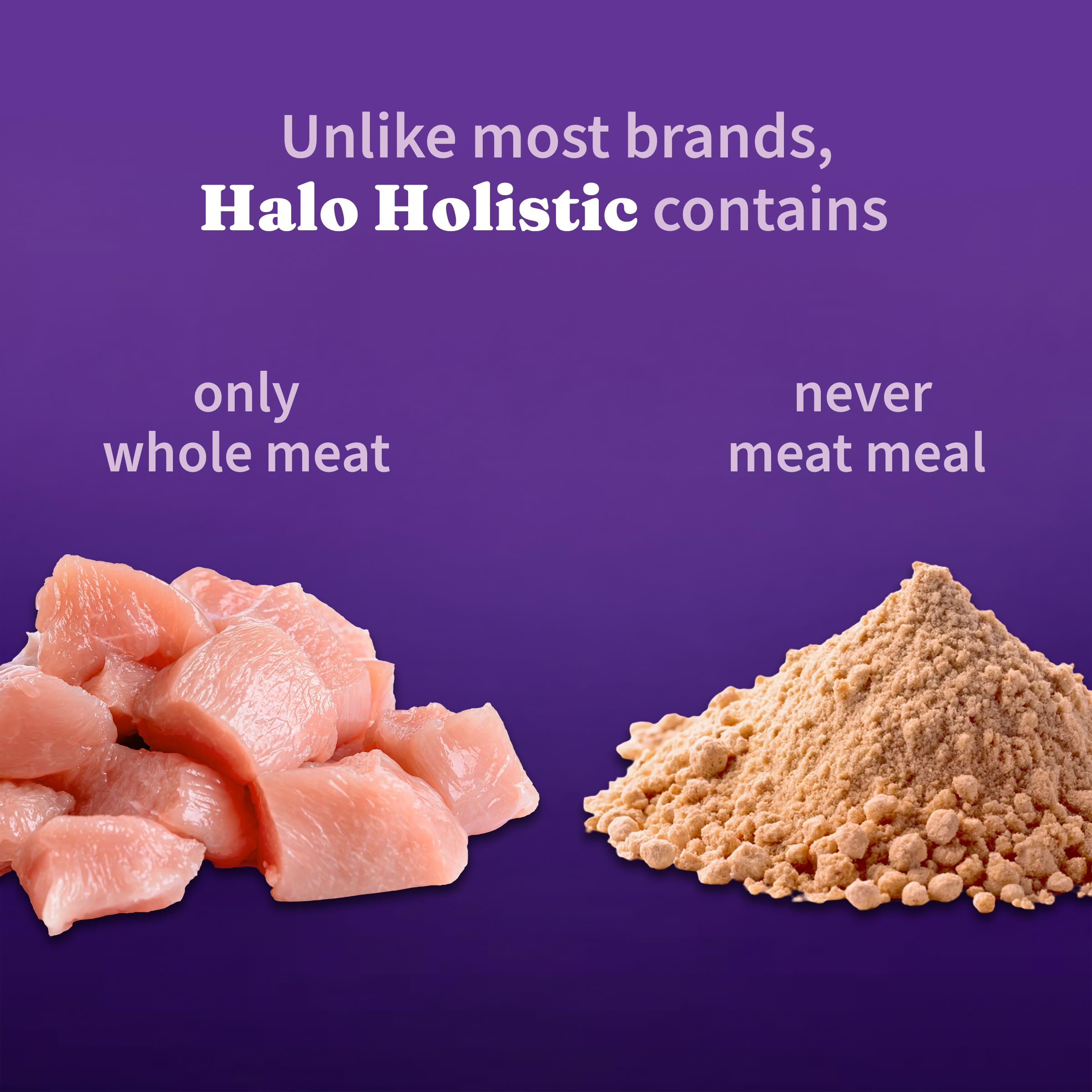 Halo Holistic fruits-vegetables-non-gmo-inside-view highlights wholesome additions.