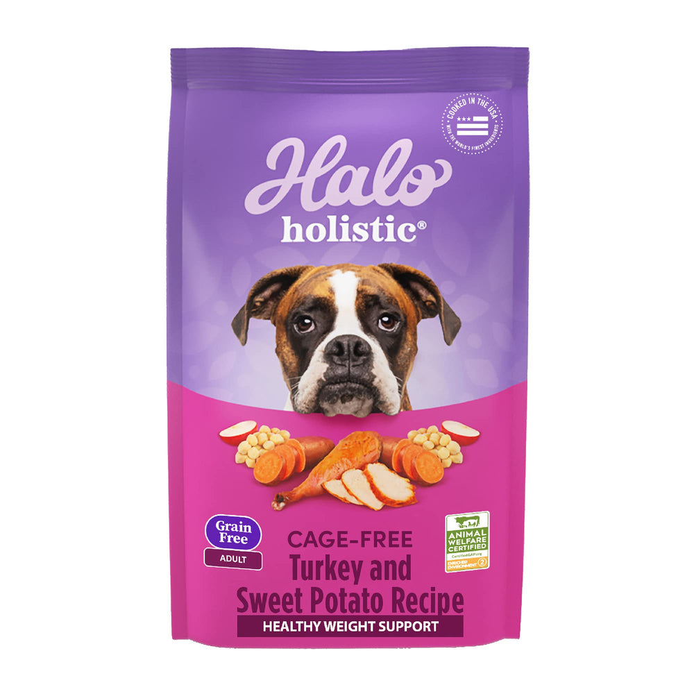 Halo Holistic grain-free turkey sweet potato 21lb bag supports healthy weight