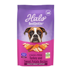 Halo Holistic grain-free turkey sweet potato 21lb bag supports healthy weight