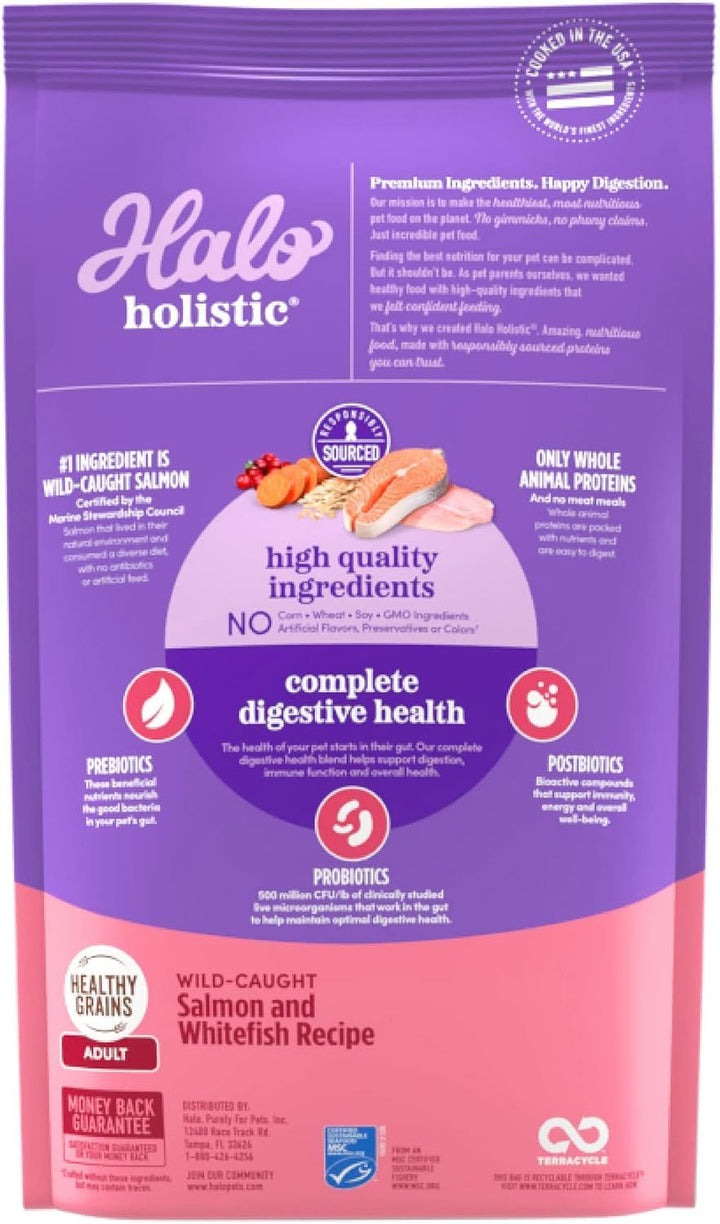 Halo Holistic kibble close-up showcasing high-quality protein for energy and muscle maintenance