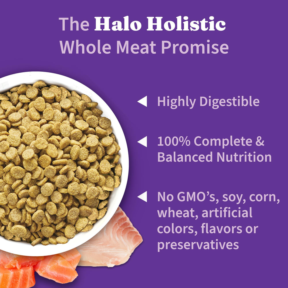 Halo Holistic omega fatty acids promote healthy skin and coat.