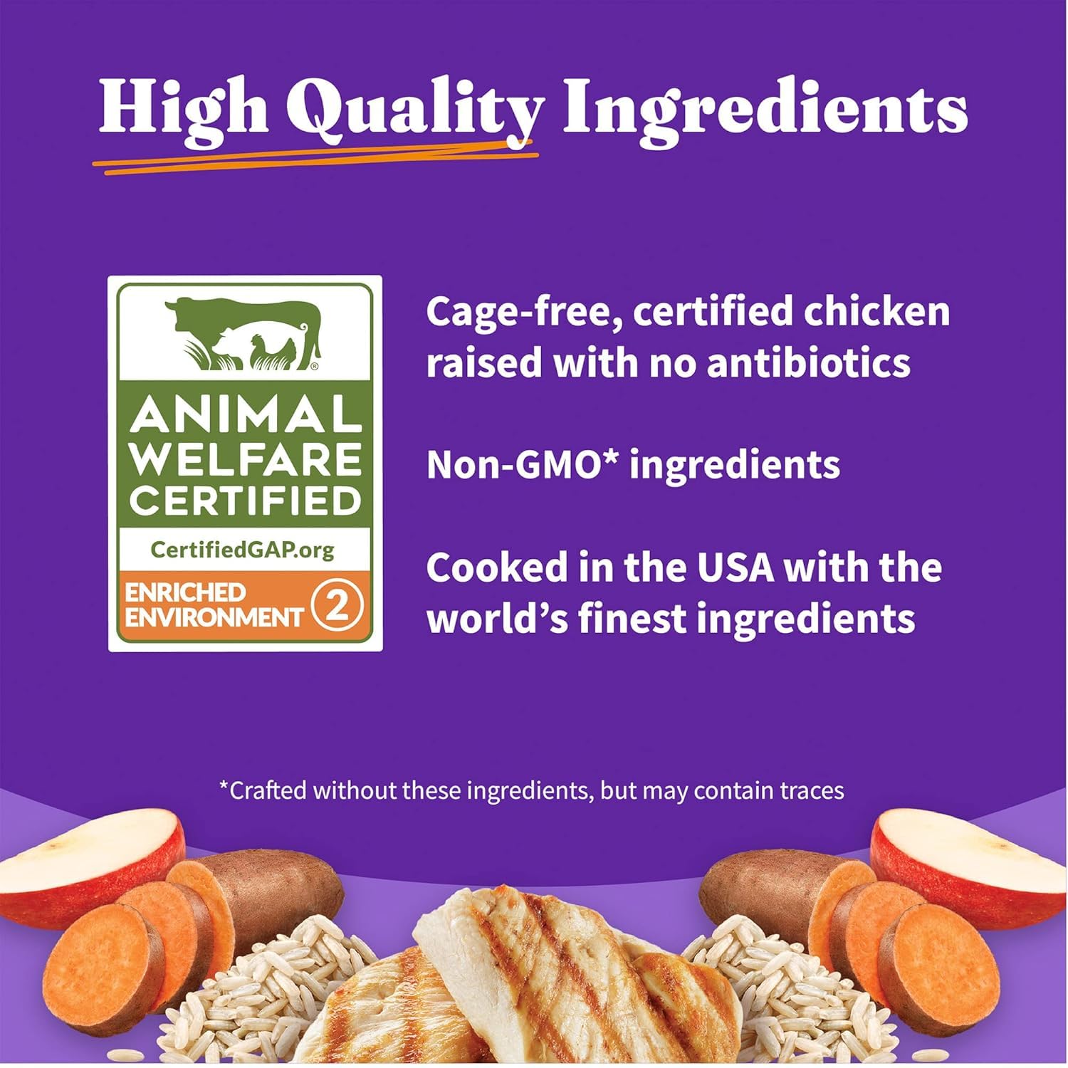 Halo Holistic serving bowl with kibble demonstrating convenient daily feeding