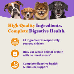 Halo Holistic small-breed digestive health formula with prebiotics and probiotics.