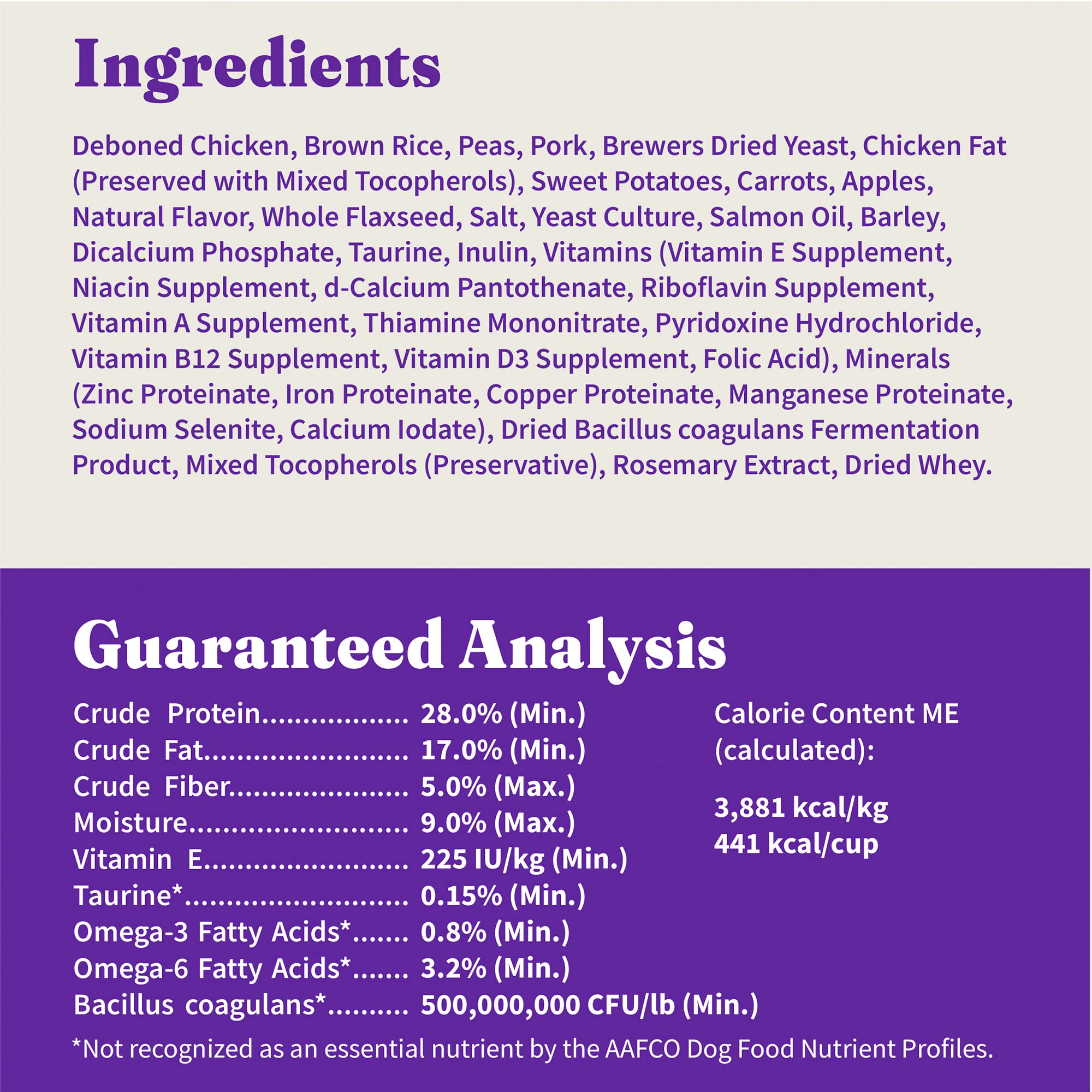 Halo Holistic small-breed sustainable sourcing highlights responsible ingredient choices.