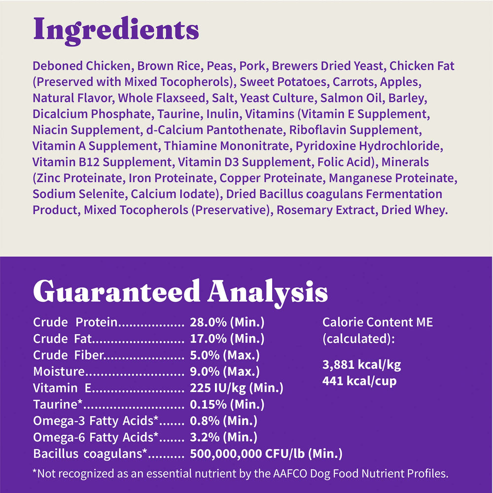 Halo Holistic small-breed sustainable sourcing highlights responsible ingredient choices.