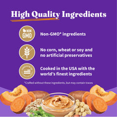 Halo Holistic Vegan Dog Food with plant-based ingredients and non-GMO labeling promoting clean nutrition