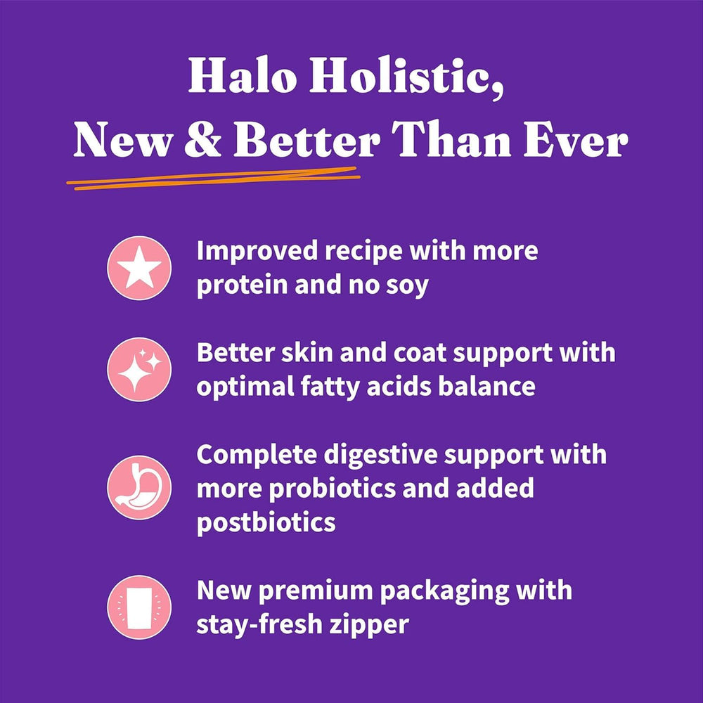 Halo Holistic non-GMO ingredients provide clean daily nutrition