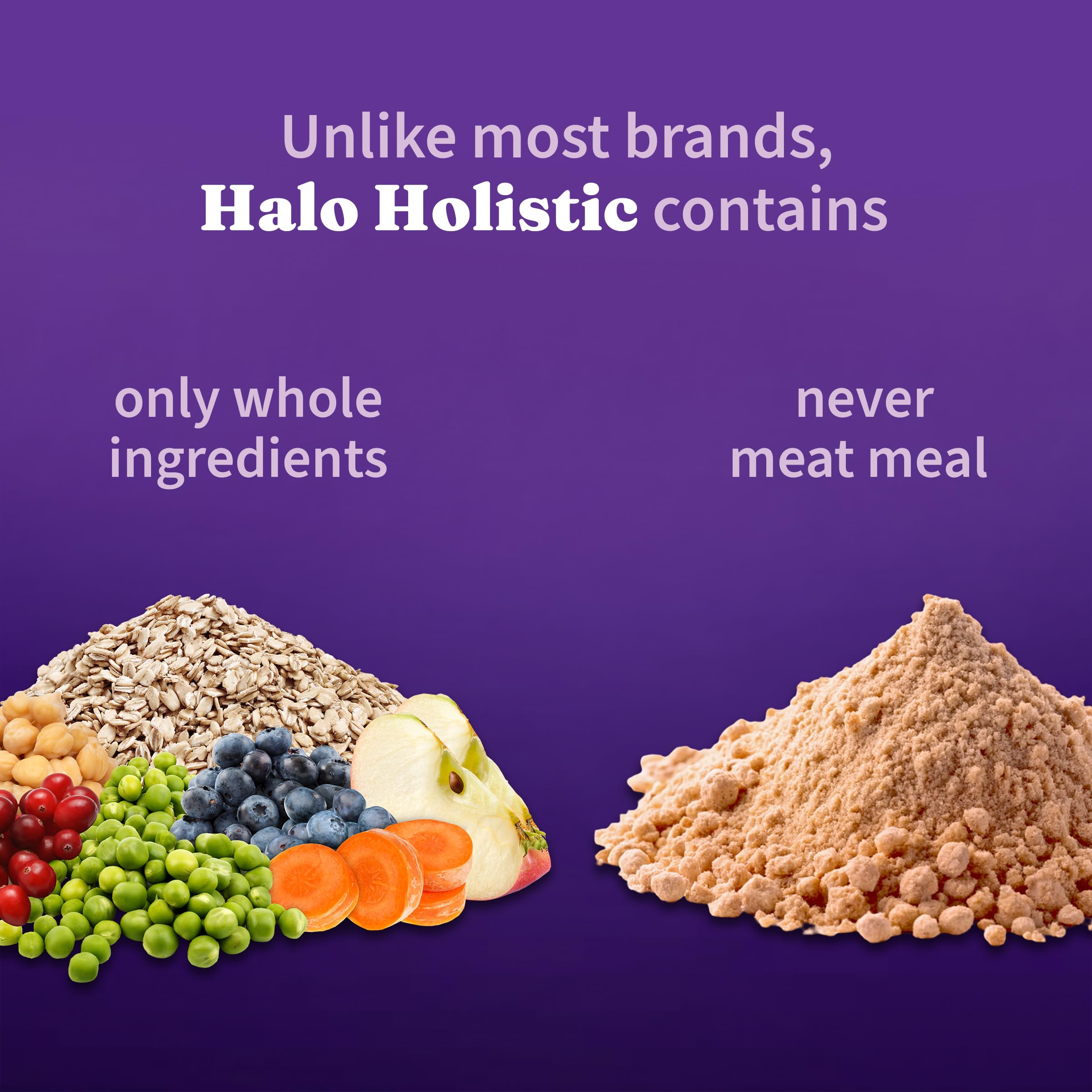 Halo kibble close-up showcases crunchy texture ideal for meals.
