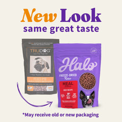 Halo Meal Bites beef recipe close-up highlighting crunchy texture and real meat flavor.