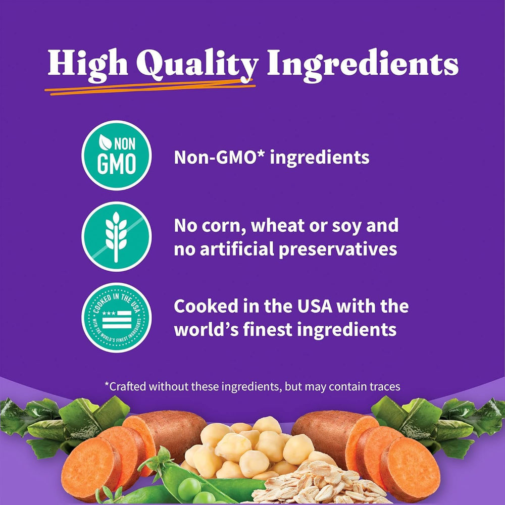 Halo Ocean of Vegan Dry Dog Food with kelp shown in natural ingredient context.