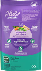 Halo Ocean of Vegan Dry Dog Food kibble close-up showing texture and plant-based protein.
