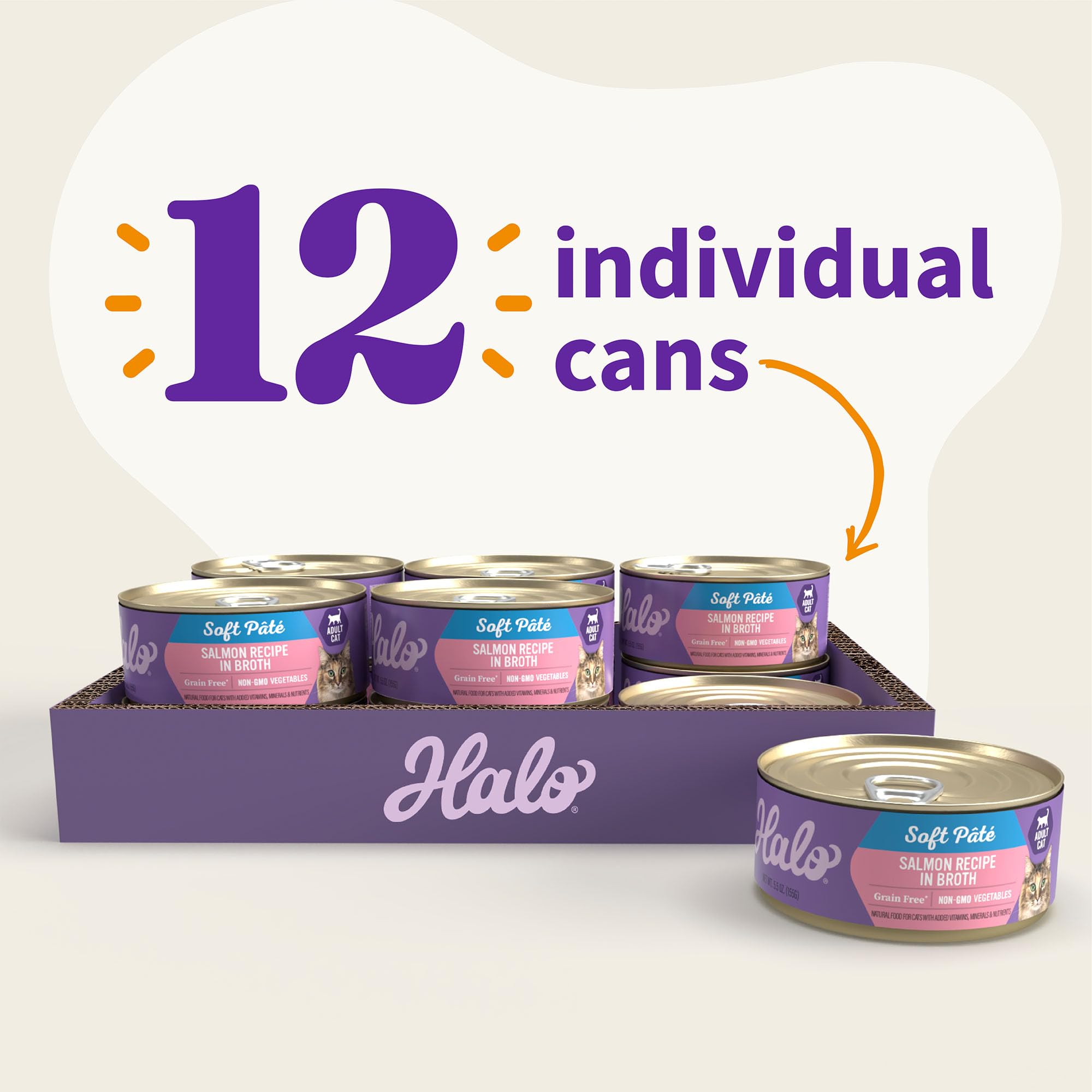 Halo 12-can pack image demonstrates value and convenience for busy households.