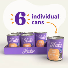 Halo Senior wet dog food usa-cooked ingredients highlight high-quality nutrition