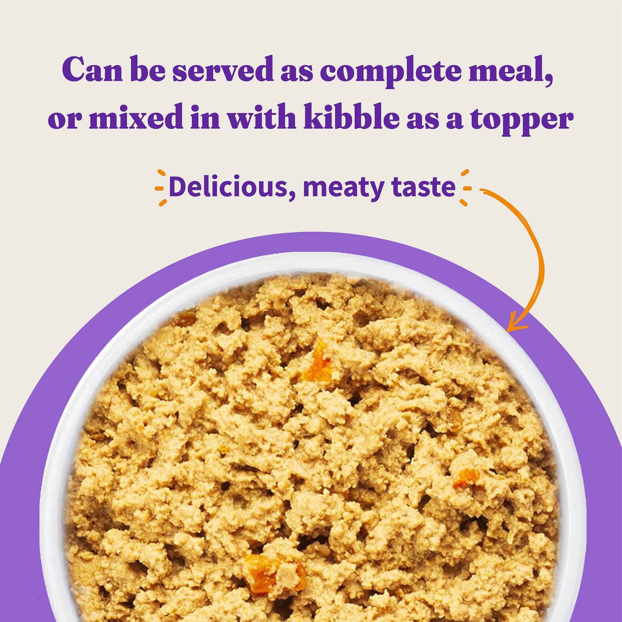 Halo chicken-salmon texture shows tender bits and aroma for picky eaters.