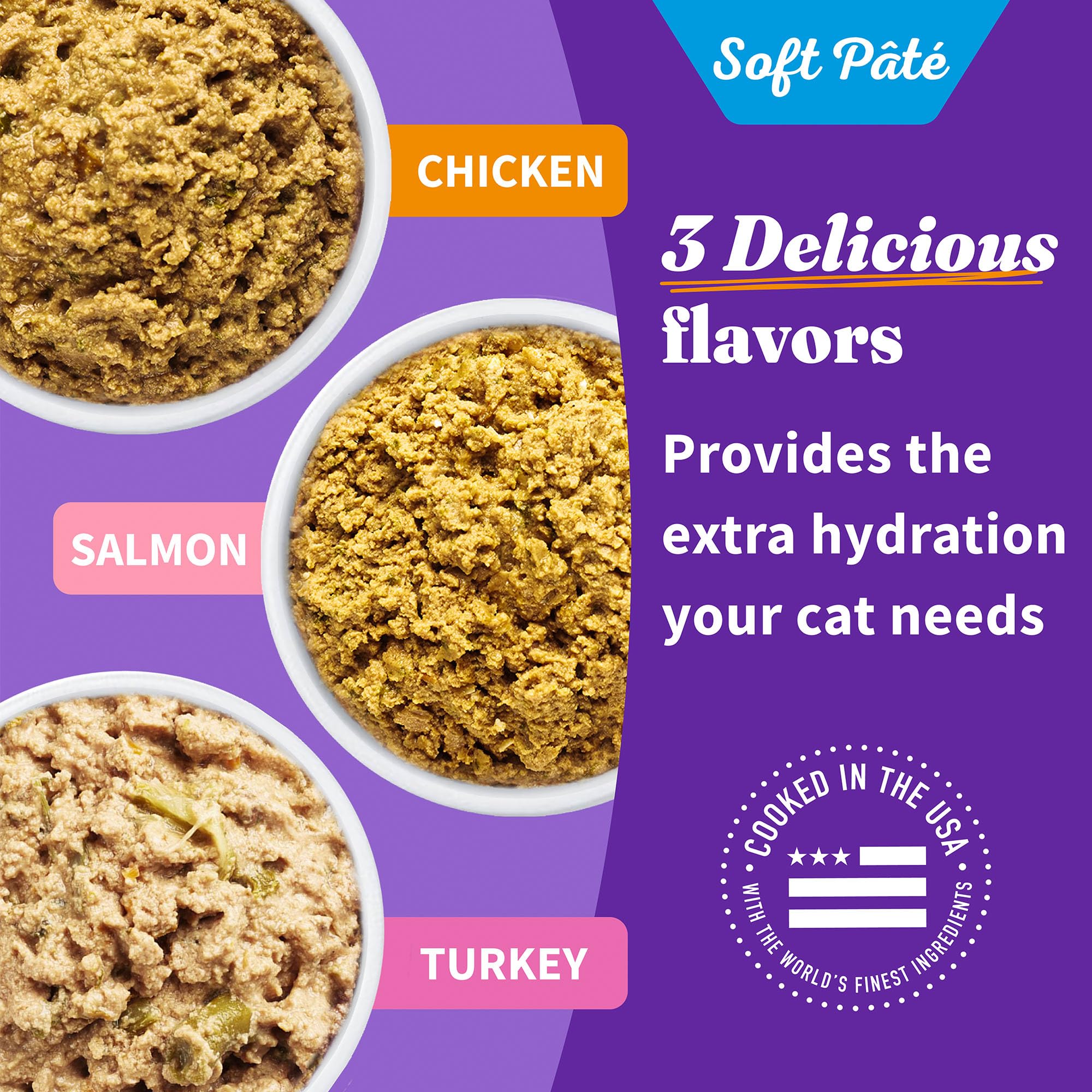 Halo wet cat food pate variety pack tins: convenient multi-flavor option for picky eaters
