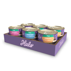 Halo wet cat food variety pack chicken pate can for daily meals