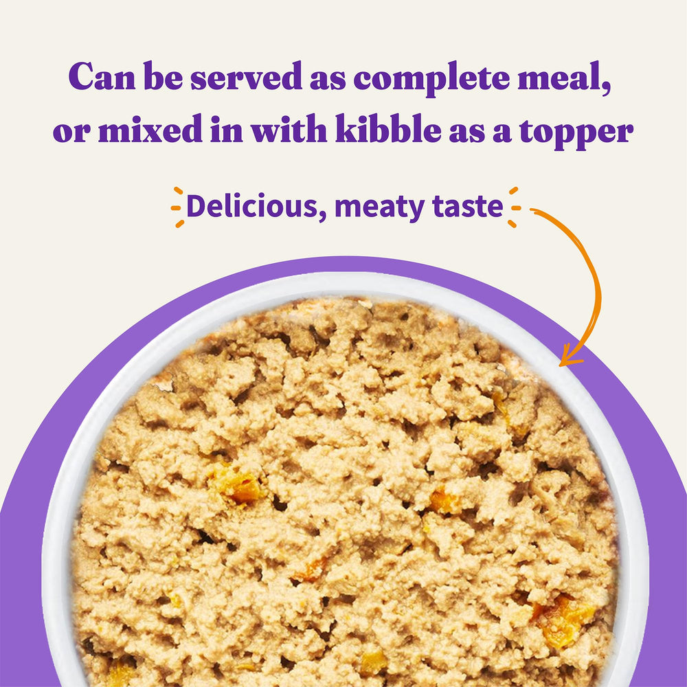 Halo small-breed wet food USA-made badge displayed with packaging