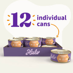 Halo wet dog food soft pate texture visual – inviting aroma for easy mixing.