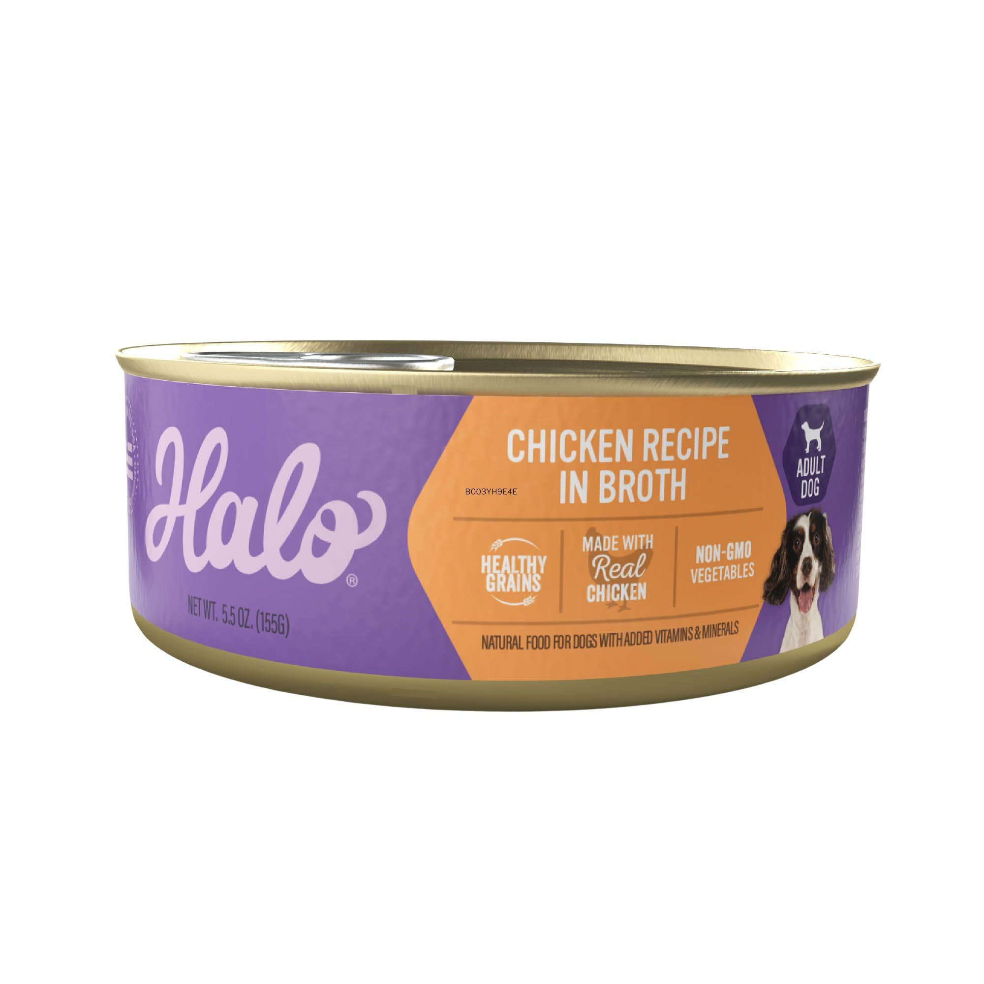 Halo wet dog food whole chicken stew recipe can 12-pack – real meat for meals.