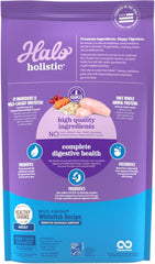 Halo Wild-Caught Whitefish kibble close-up highlighting crunchy bite and premium protein