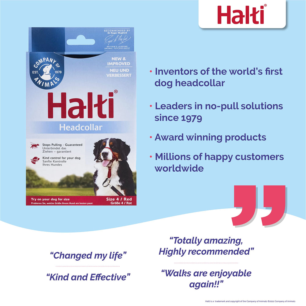 Halti Headcollar adjustable strap for a customizable fit.