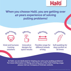 Halti Headcollar safety link secures setup when training with a leash.