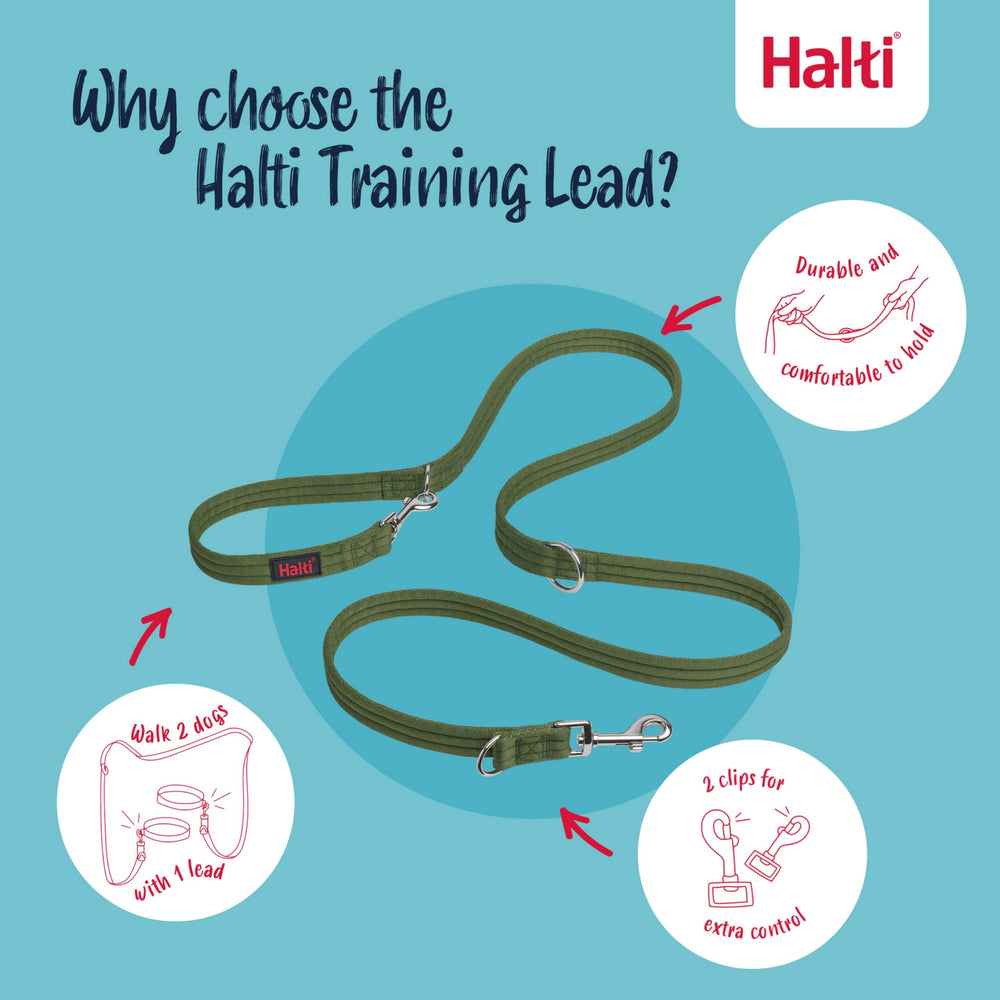 Halti Training Leash adjustable lengths tailor training setups for different scenarios.