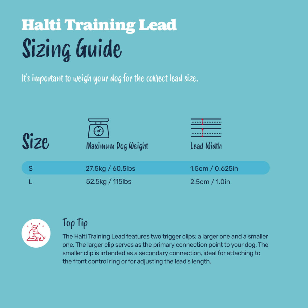 Halti Training Leash durable webbing for everyday use.