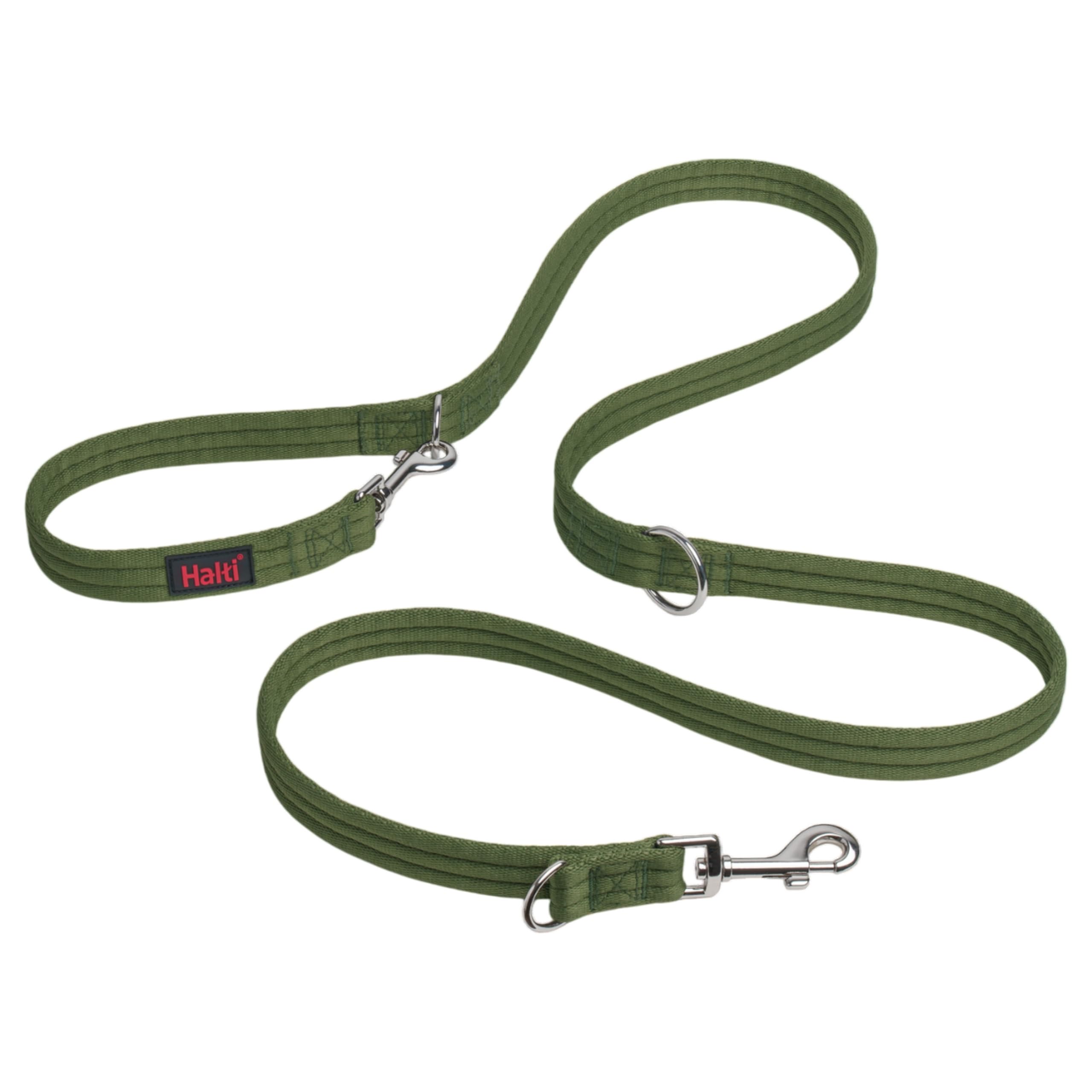 Halti Training Leash with two trigger clips for versatile control during walks.