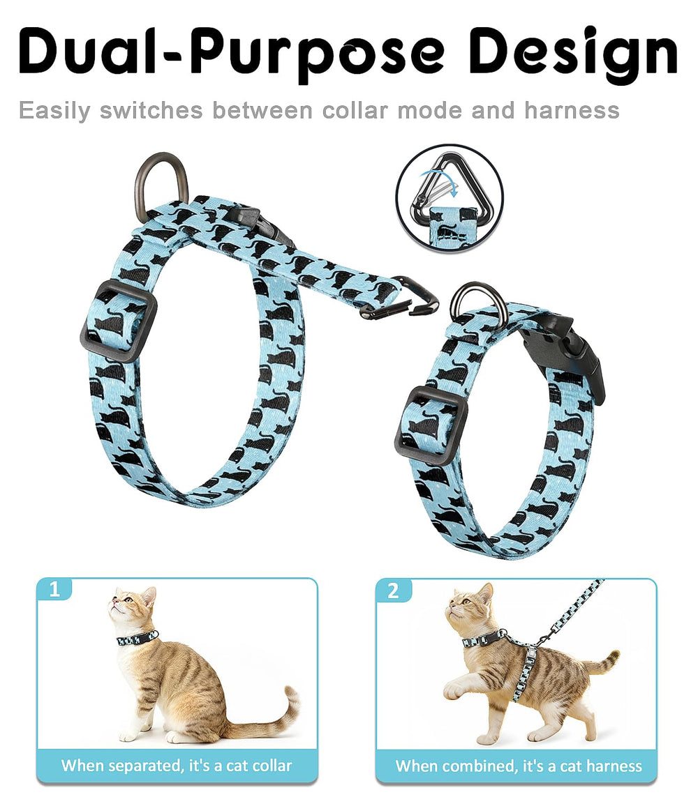Halypet 3-in-1 convertible harness for cats enables easy transitions.