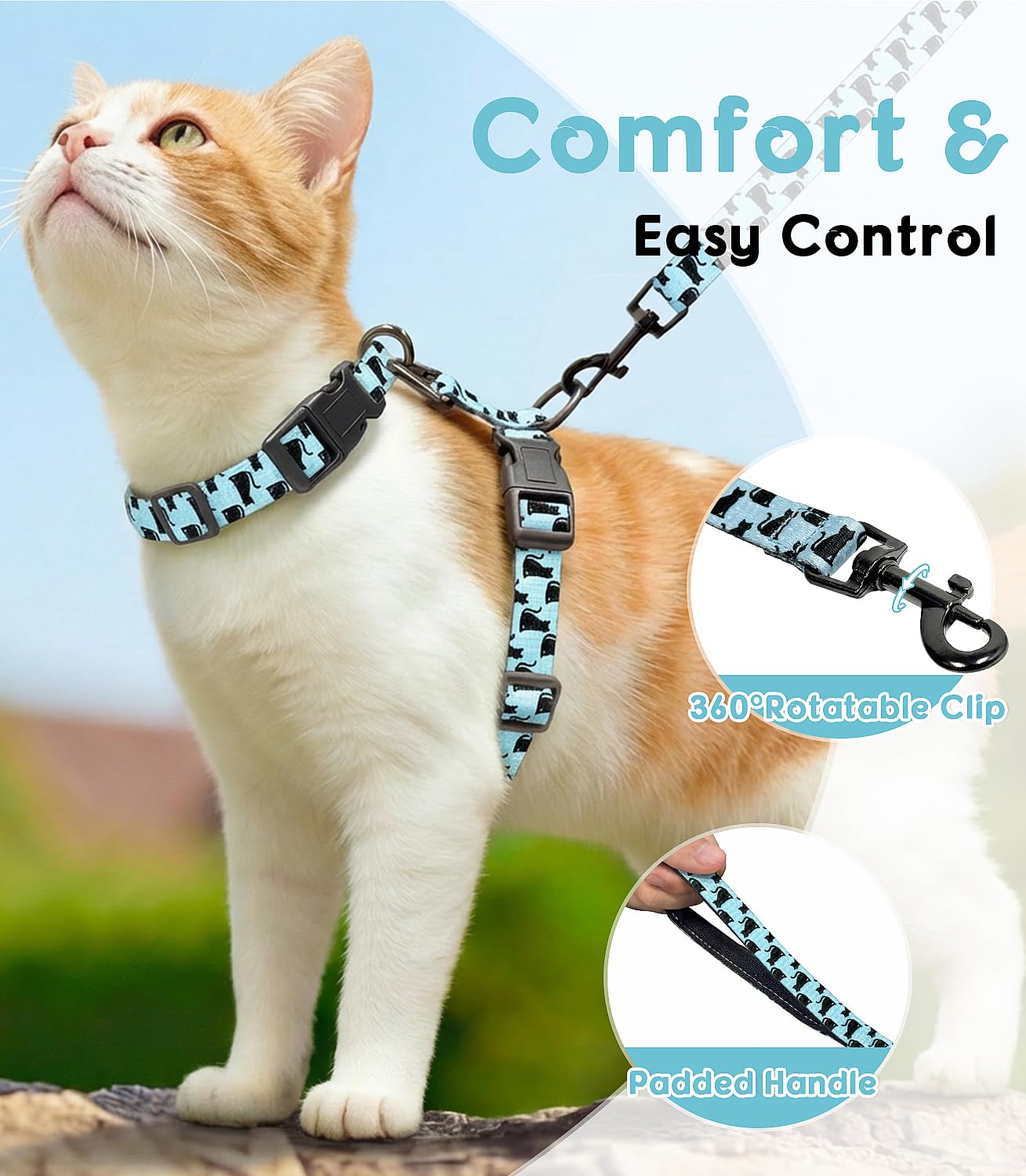 Halypet 360-degree swivel leash attachment reduces tangles.