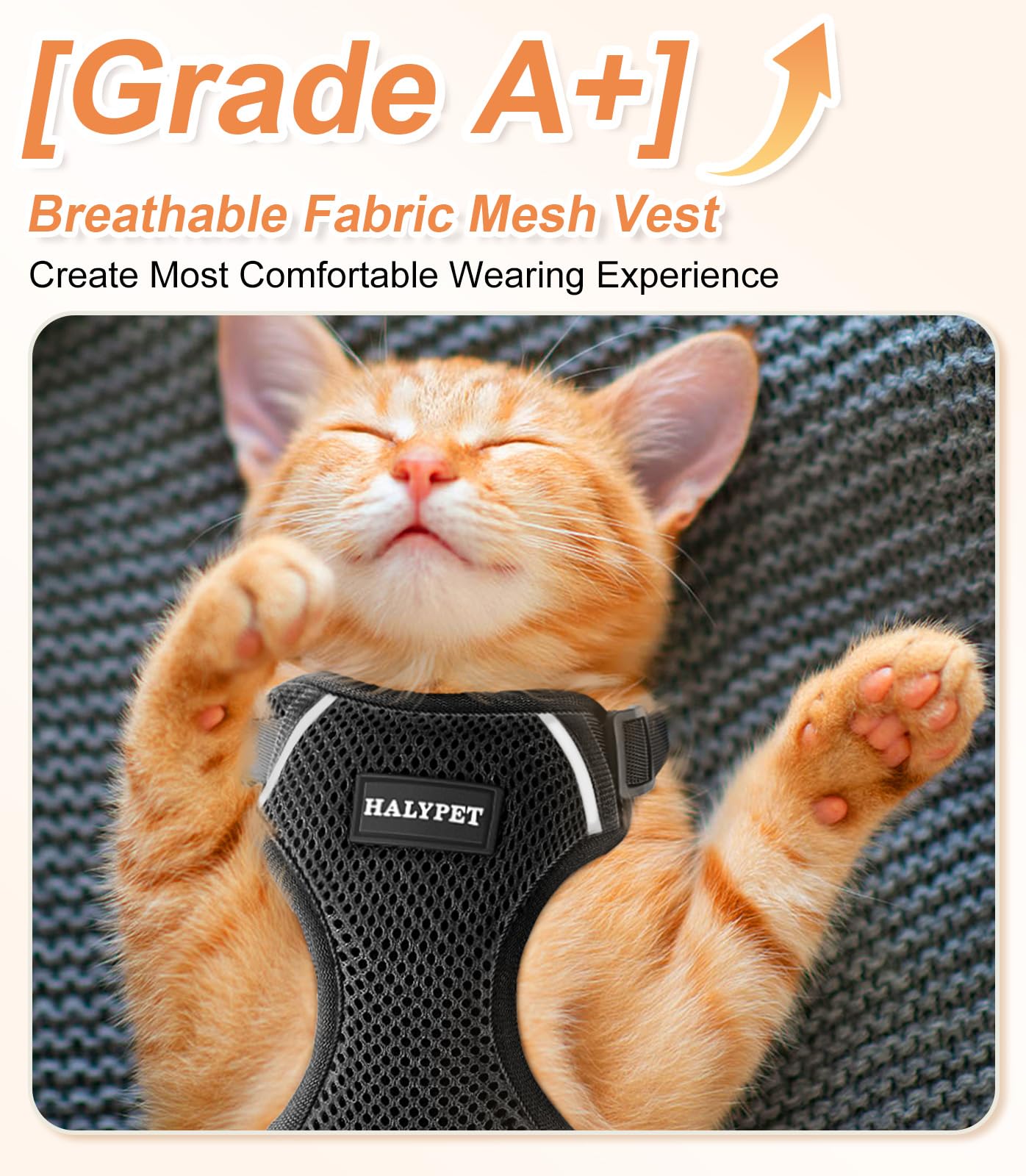 Halypet H200 Pro multiple sizes XS-S-M; custom fit for any cat.