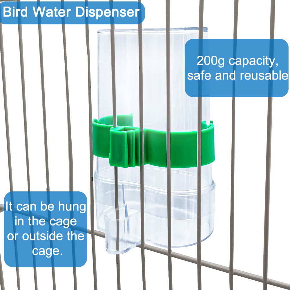 Hamiledyi 2-pack automatic bird feeders for easy feeding and watering.