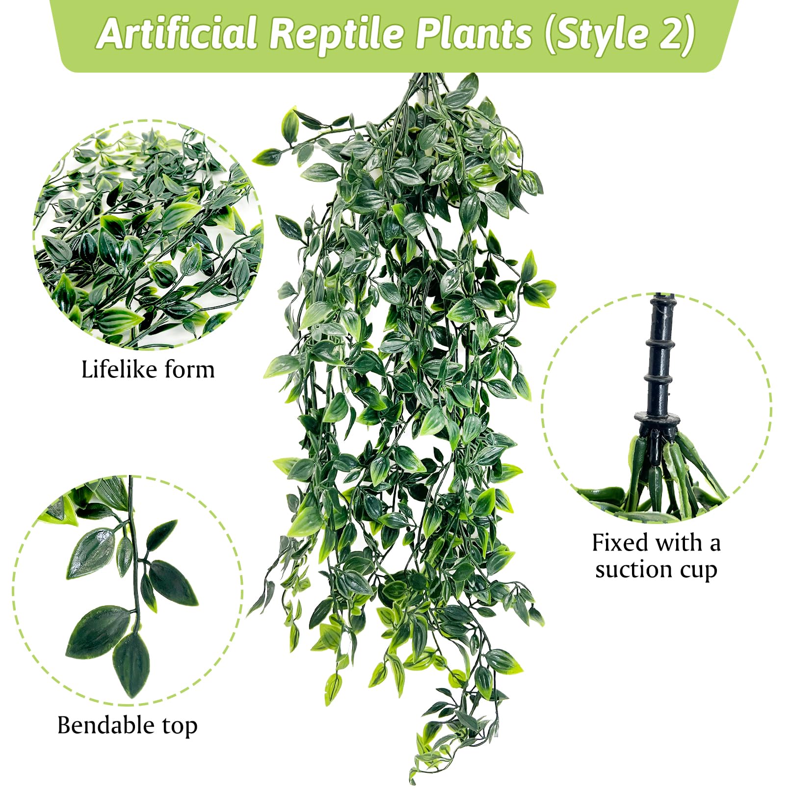 Hamiledyi reptile green leaf, 76 inches, creates lush horizon backdrop.