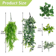Hamiledyi hanging leaves style B, 32 inches, simulate jungle vines for climbing.