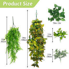 Hamiledyi 5pc reptile plants large hanging leaves add vertical interest to terrarium