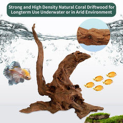 Hamiledyi aquarium driftwood decor branch enhances aquascaping
